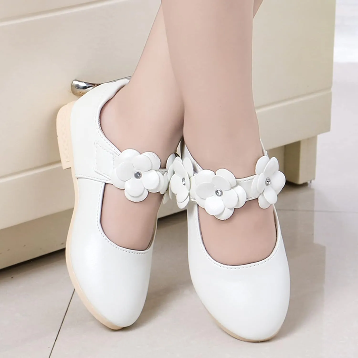 Girls Ballerina Flats Toddler Girls Dress Shoes Flower Girl Shoes Mary Jane Wedding Party Communion Princess Shoes