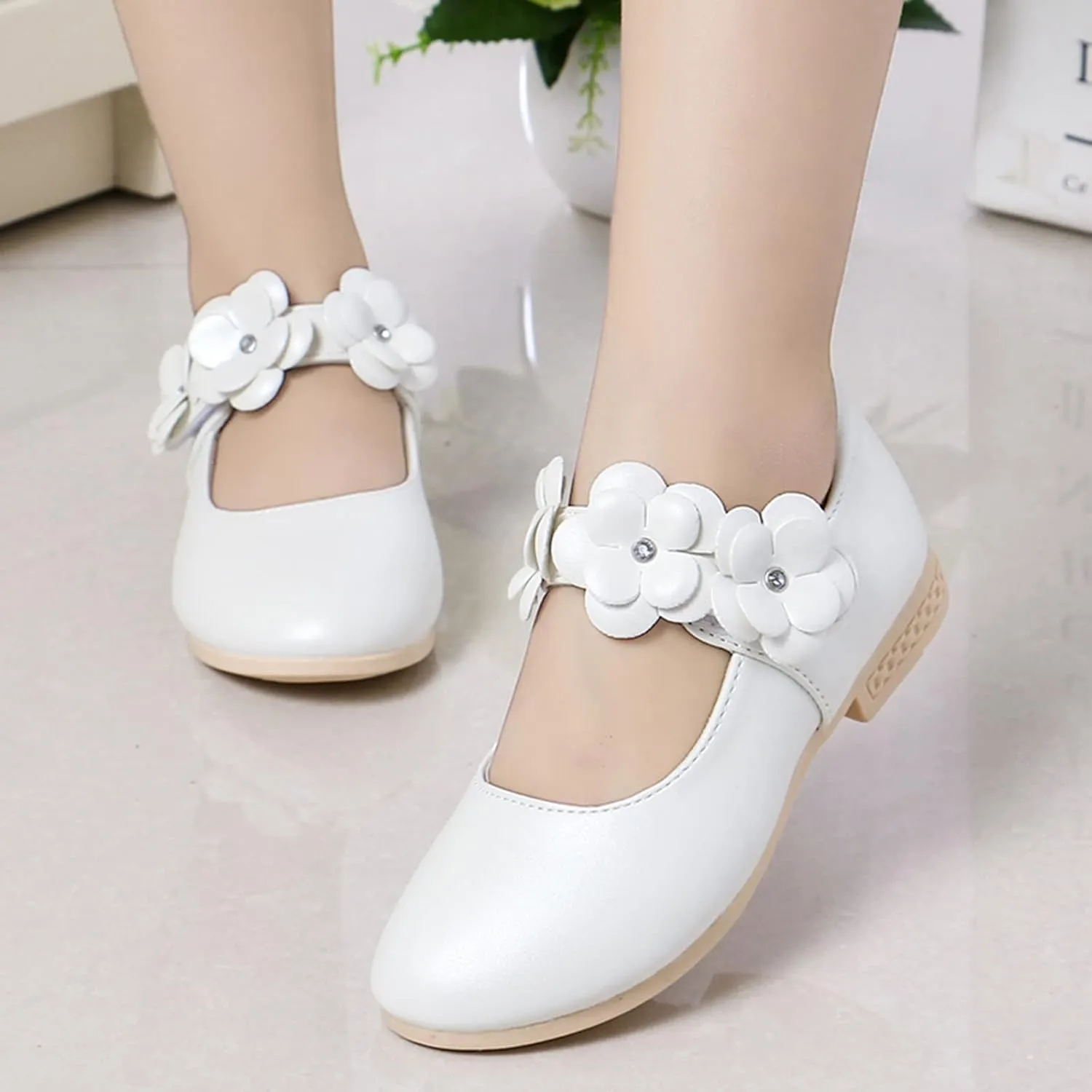 Girls Ballerina Flats Toddler Girls Dress Shoes Flower Girl Shoes Mary Jane Wedding Party Communion Princess Shoes
