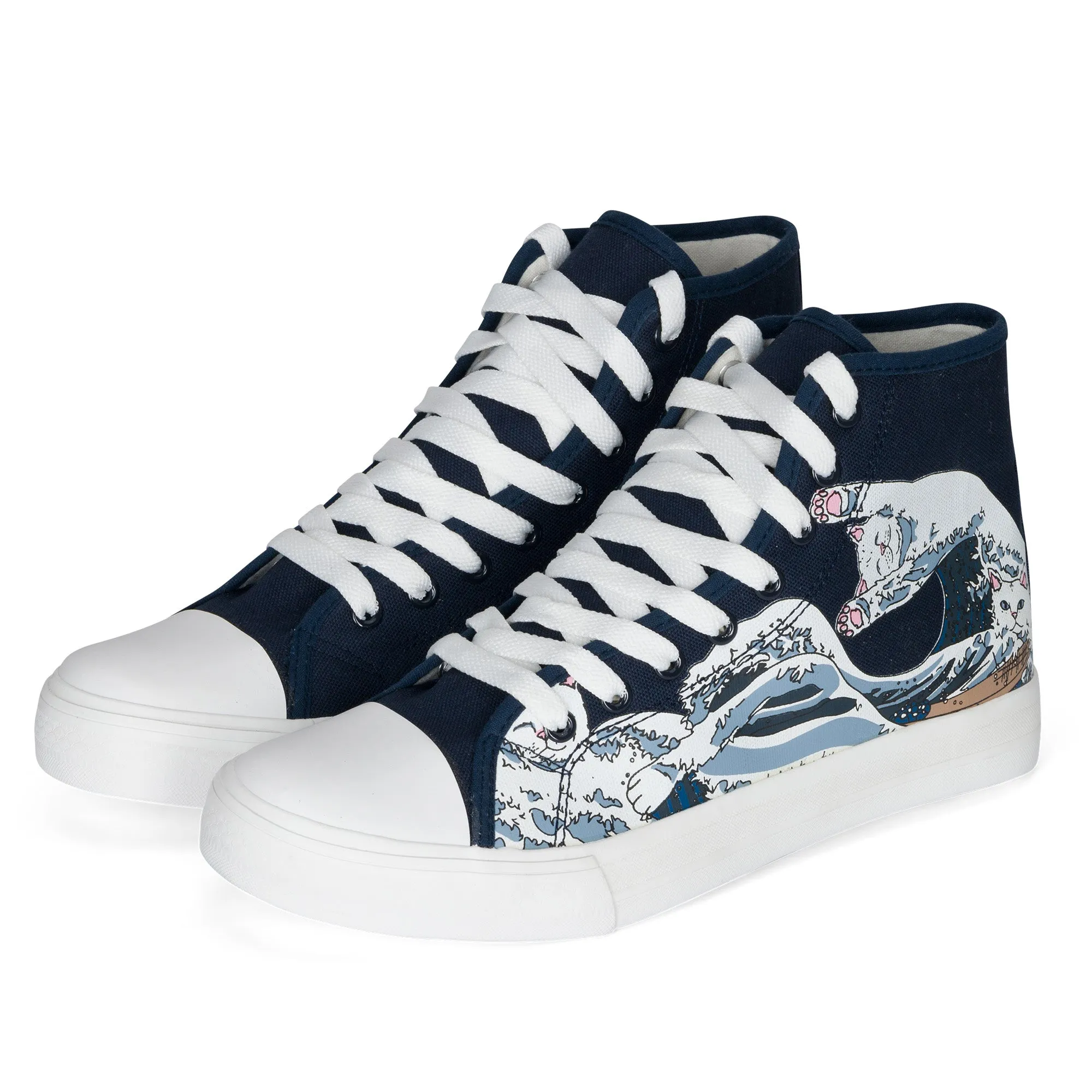 Great Wave High-Top Shoes (Blue)