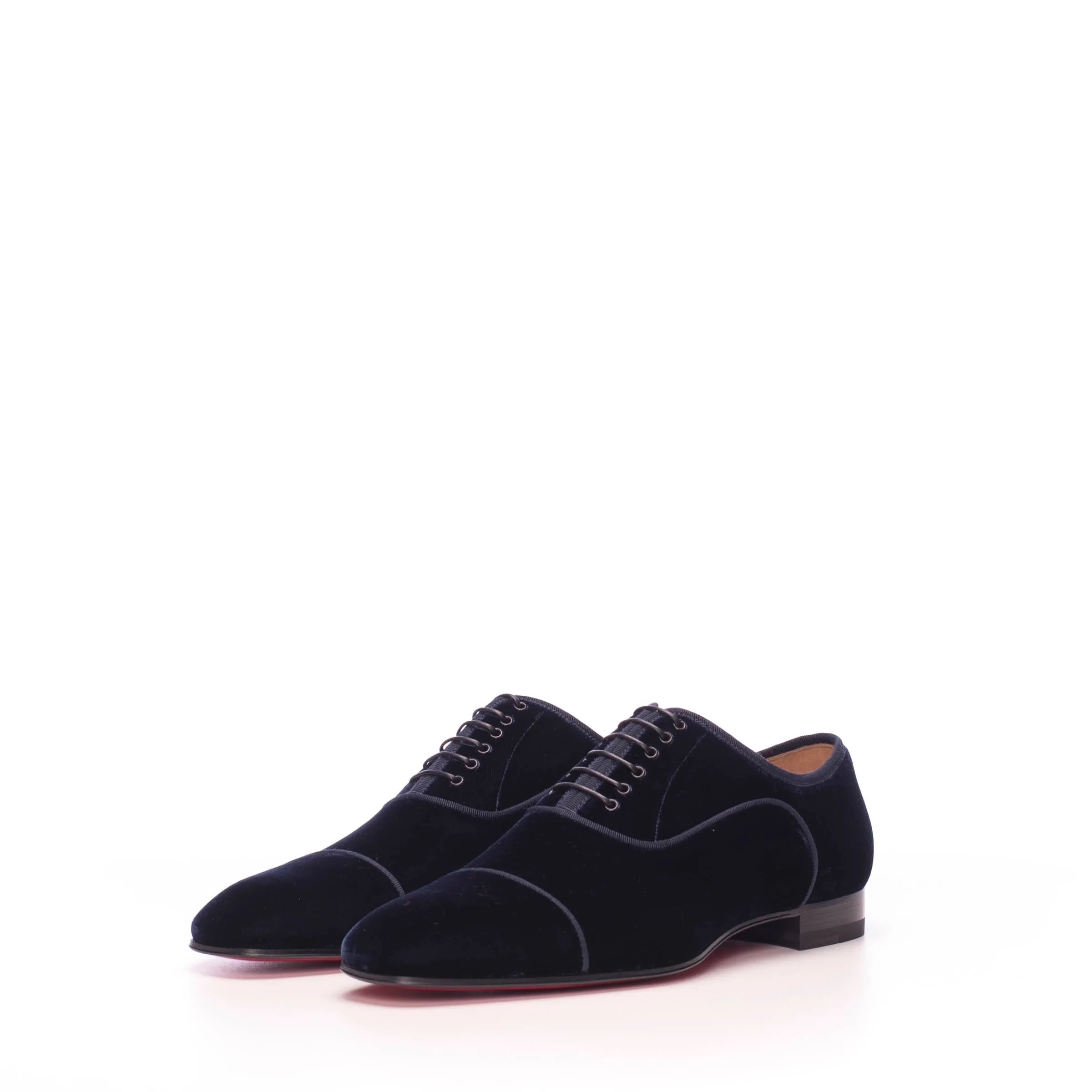 Greggo Orlato Oxford Shoes In Navy Blue Velvet