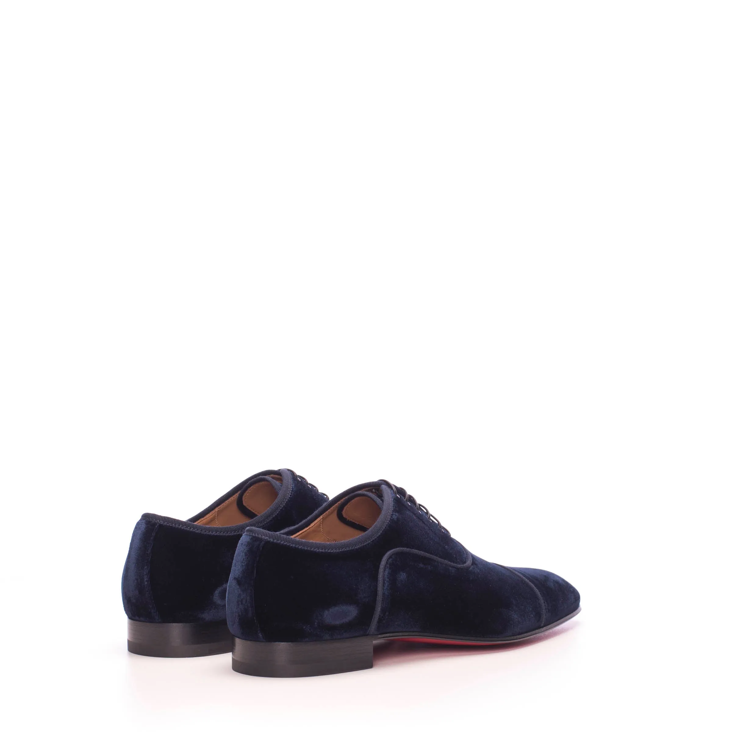 Greggo Orlato Oxford Shoes In Navy Blue Velvet