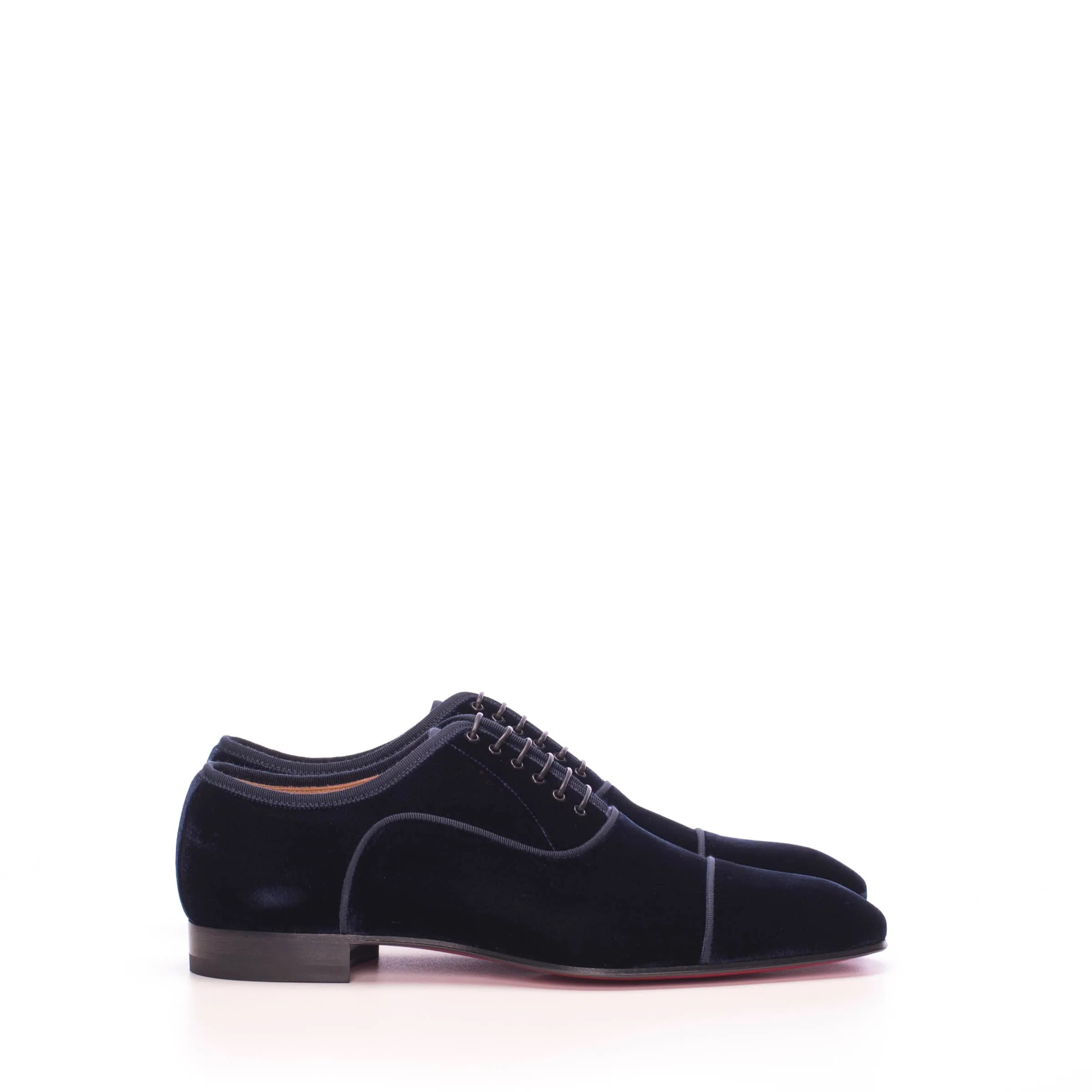 Greggo Orlato Oxford Shoes In Navy Blue Velvet