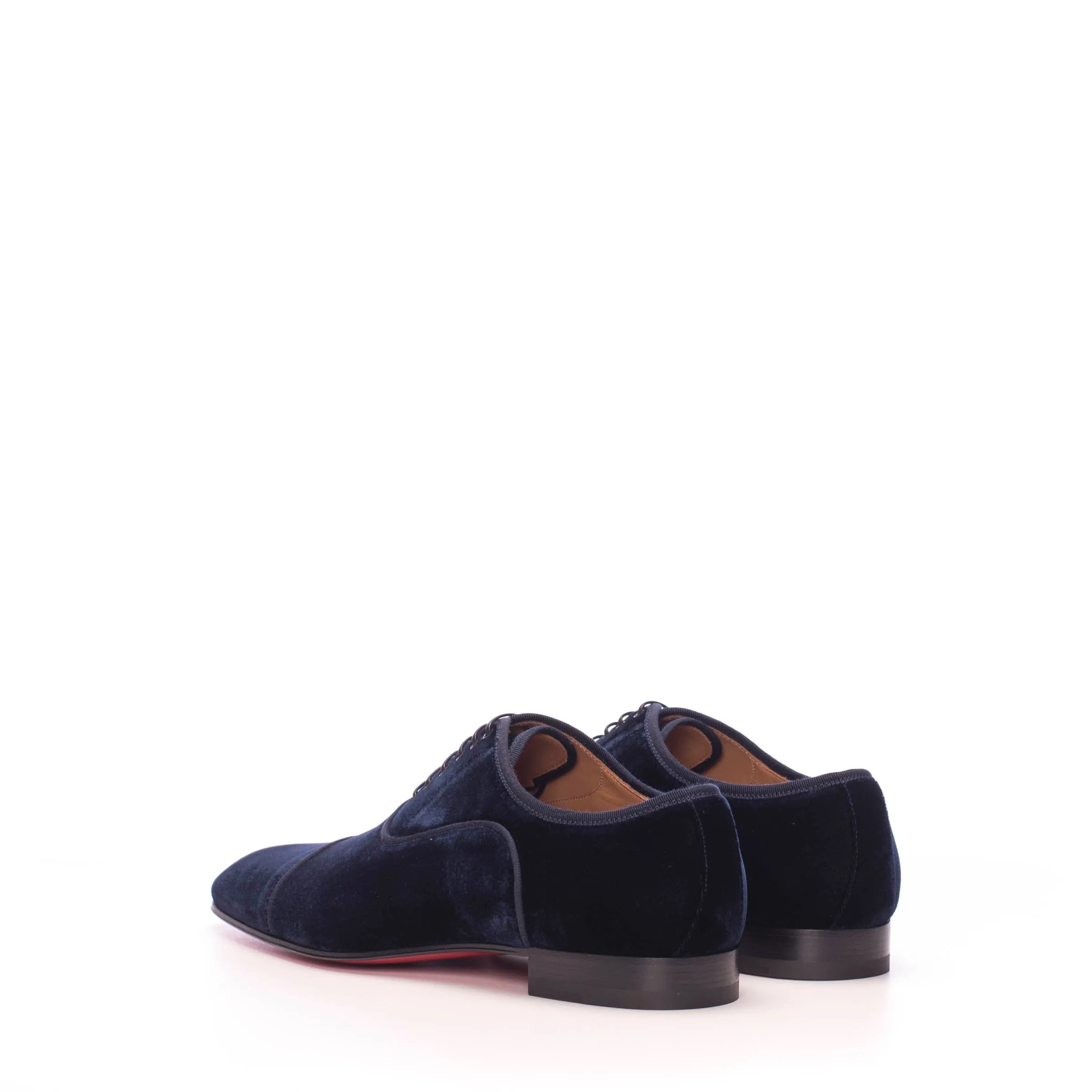 Greggo Orlato Oxford Shoes In Navy Blue Velvet