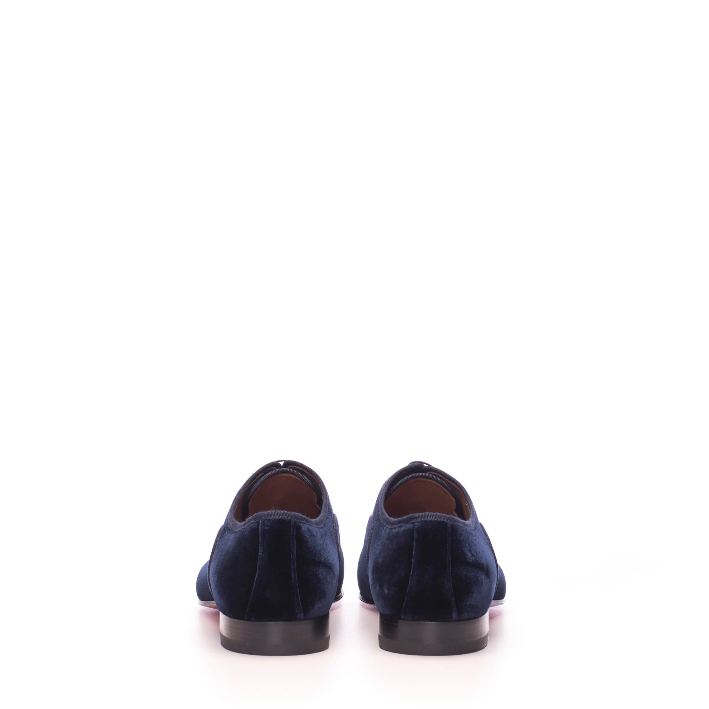 Greggo Orlato Oxford Shoes In Navy Blue Velvet