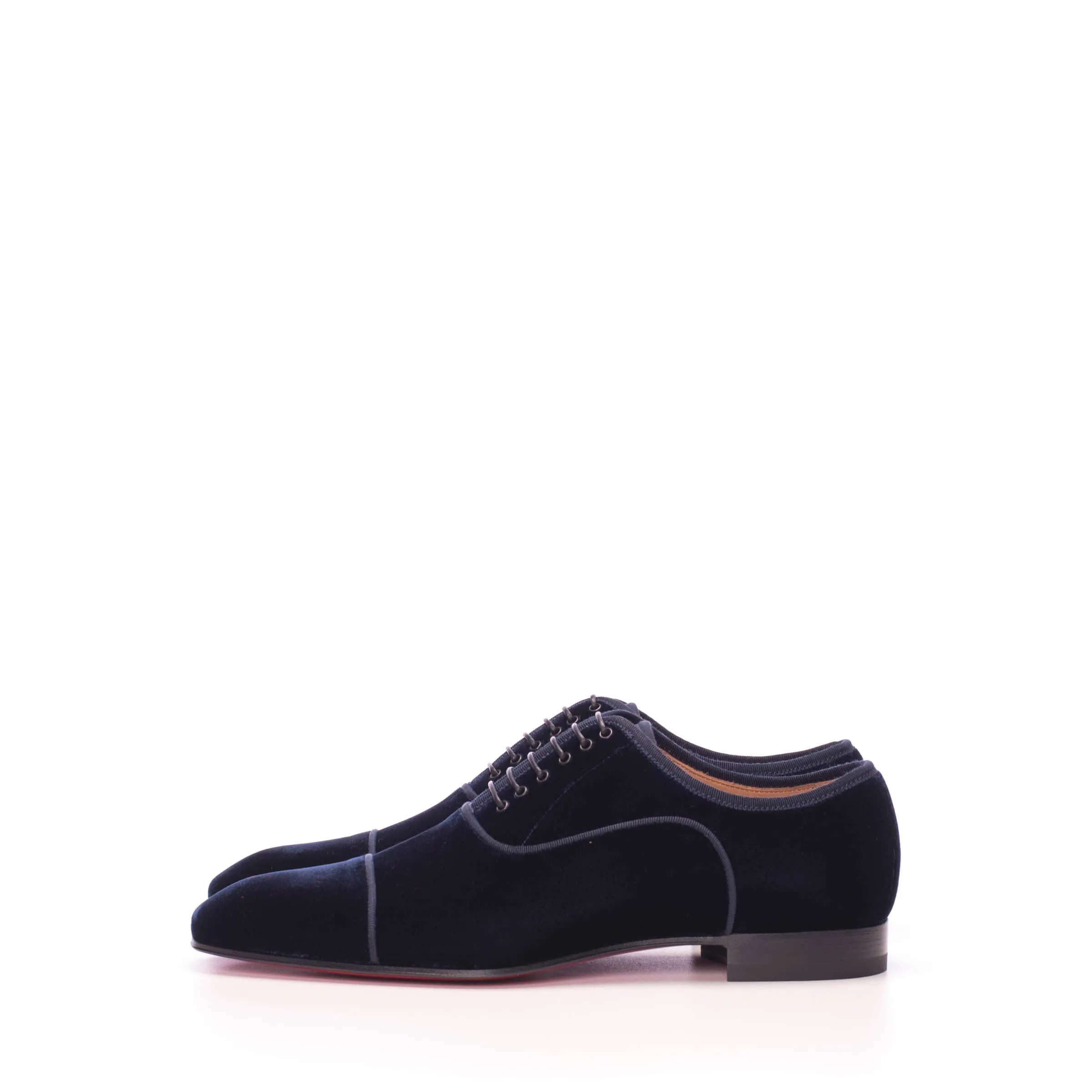 Greggo Orlato Oxford Shoes In Navy Blue Velvet