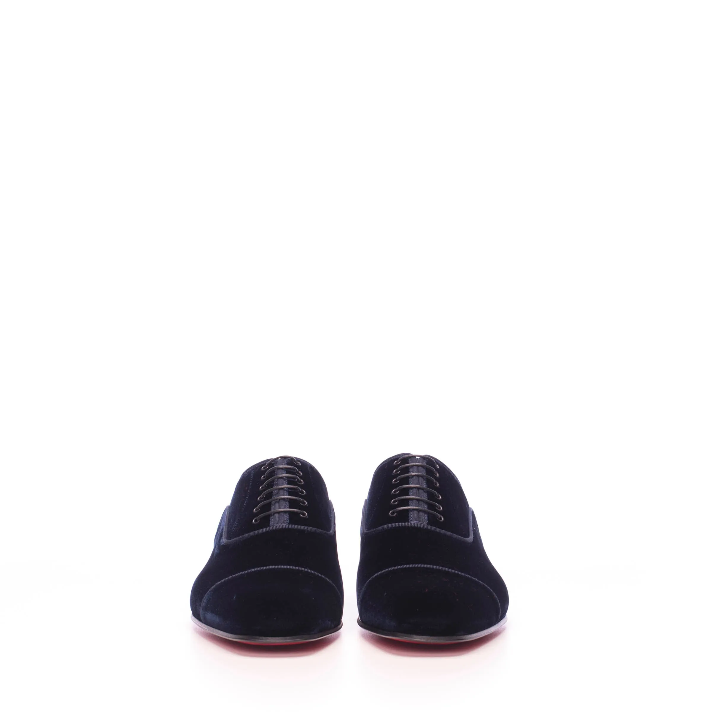 Greggo Orlato Oxford Shoes In Navy Blue Velvet