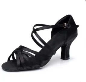 high Heels for Women High Heels Latin Dance Shoes for Women and Girls, High-Heeled Tango Dance Shoes, Soft Dance Shoes, Ballroom Dance Sandals(Schwarz,Size 34-22cm) Womens Heels