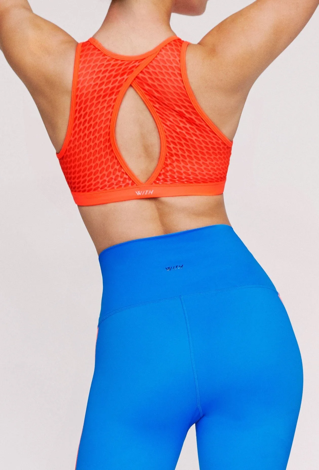 High Neck Bra Neon Orange