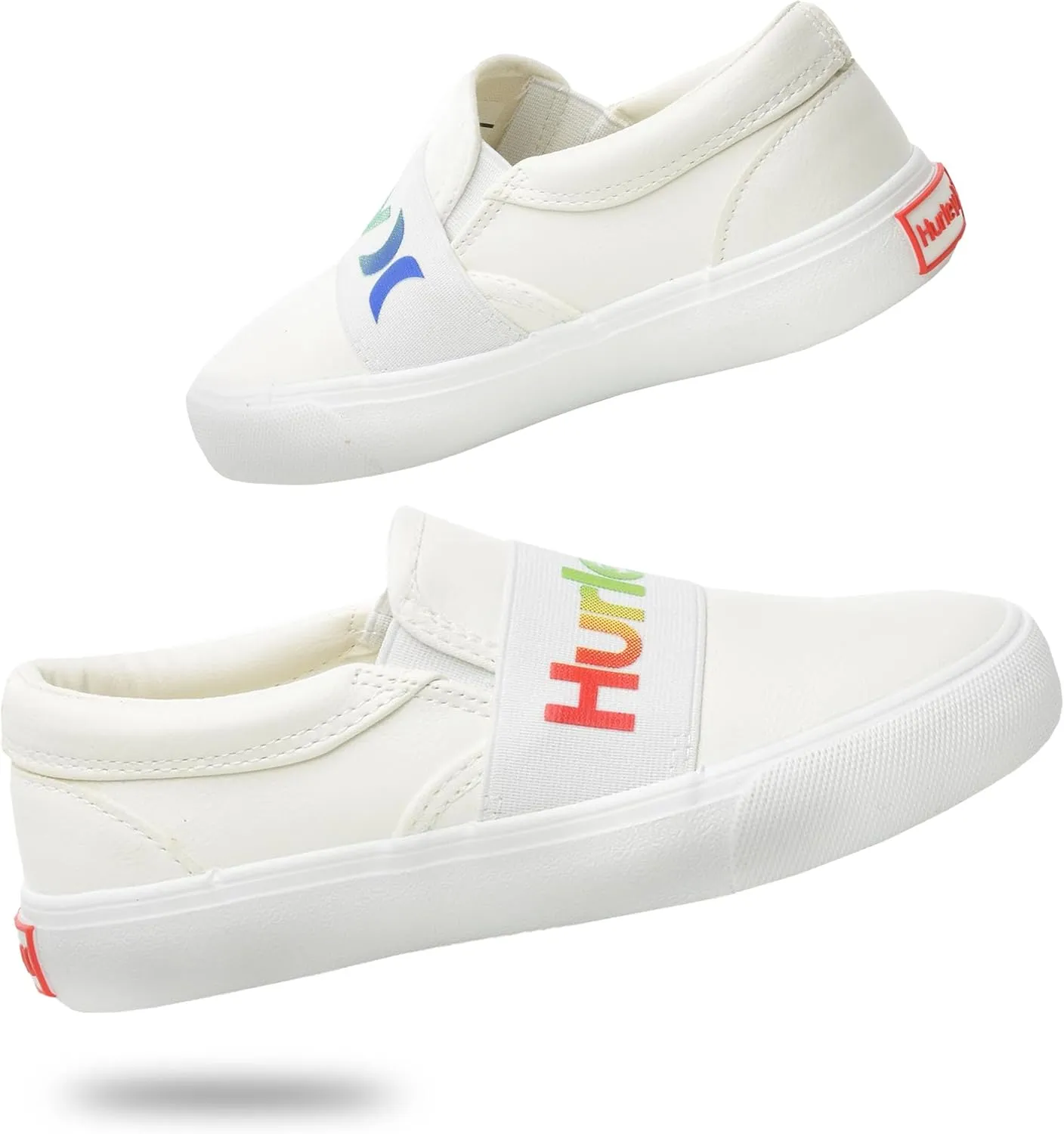 Hurley Kids Canvas Slip On Sneakers  Low Cut Skateboarding Shoes for Kids, Sports Shoes for Boys and Girls, Casual Sneakers