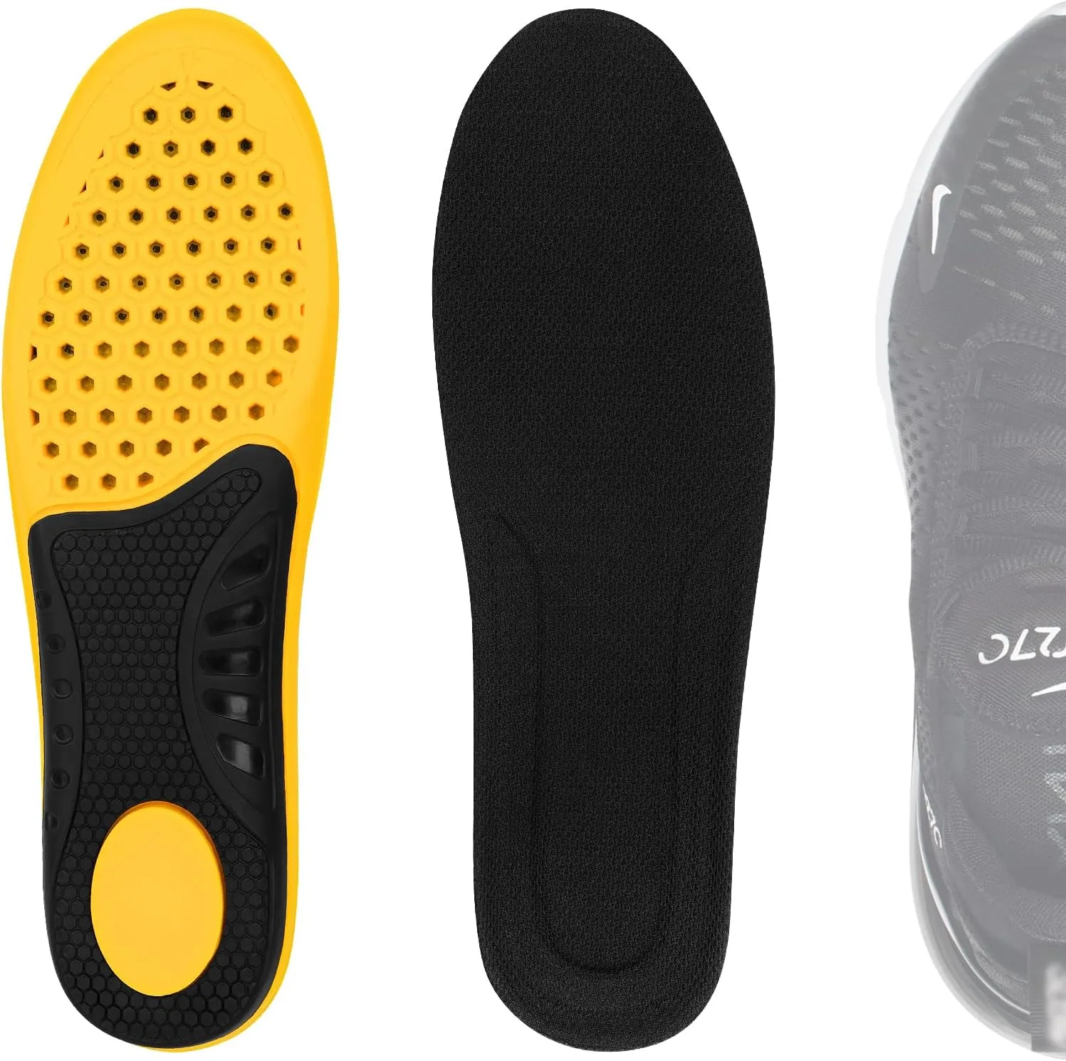 Linkidea 2 Pairs Arch Support Shoe Insoles Compatible with Nike Dunk Low, TR3, 1 '07 LV8, Replacement Shoe Inserts, Shock Absorption and Cushioning for Feet Relief (US Men 10.5-11/Women 12-12.5)