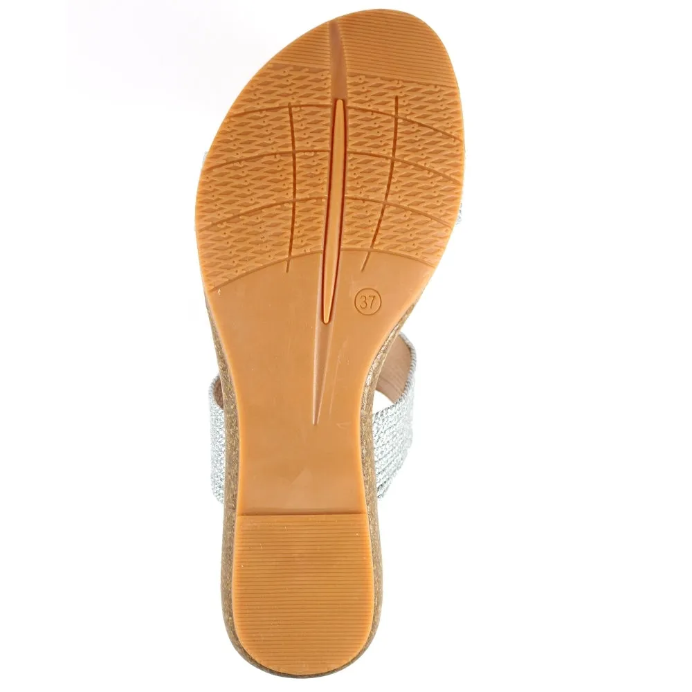 Lunar - Calow Woven Sandal Silver