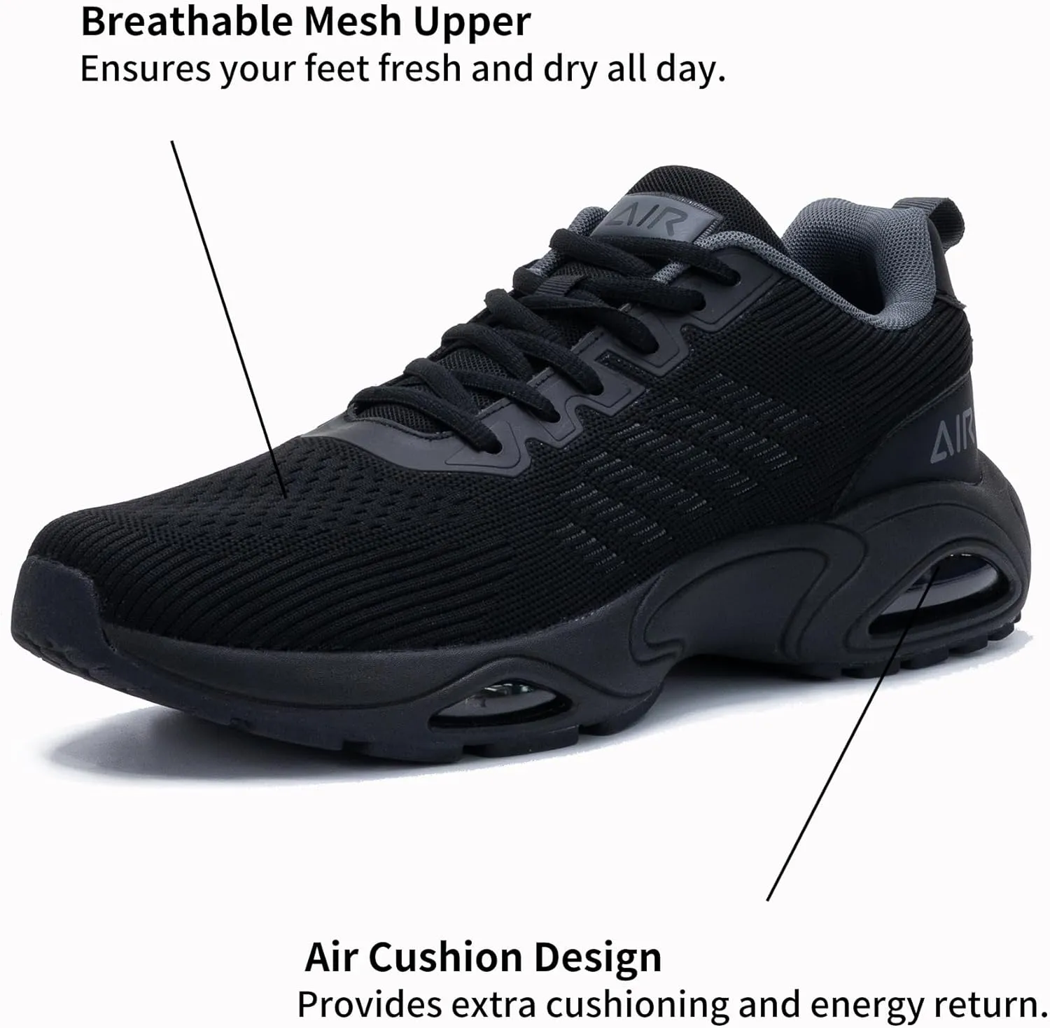 MAFEKE Mens Running Shoes Tennis Athletic Sneakers Gym Comfortable Walking Sport Non Slip Workout Cross Training Shoe Size 7-13