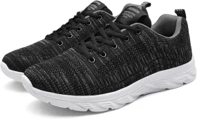 Mens Breathable Lace Up Running Shoes Recovery Air Athletic Running Tennis Shoe Lightweight Work Shoes for Men