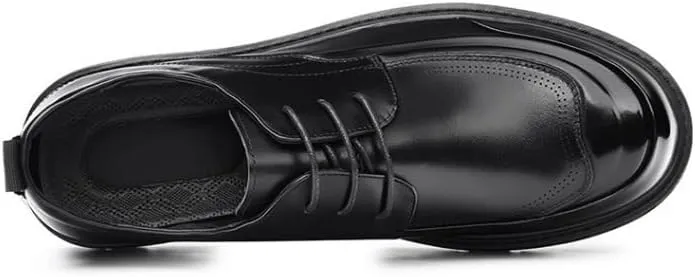 Men's Classic Lace-up Formal Oxfords Men Derby Superior Flexural Leather Fashion Dress Shoes