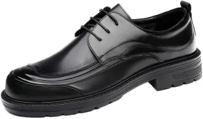 Men's Classic Lace-up Formal Oxfords Men Derby Superior Flexural Leather Fashion Dress Shoes