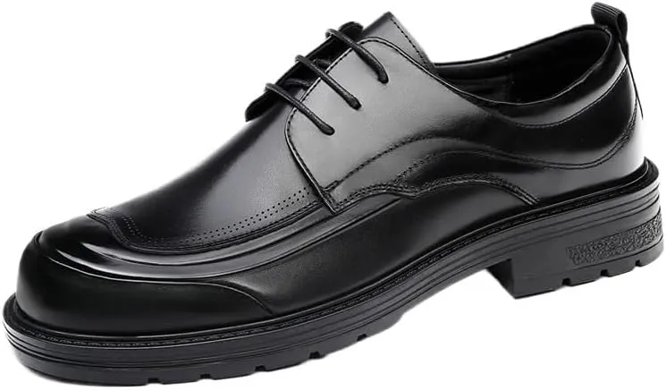 Men's Classic Lace-up Formal Oxfords Men Derby Superior Flexural Leather Fashion Dress Shoes