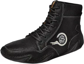 Men's Comfortable Walking Shoes Soft Flat Soled High Top Sneaker Lightweight Workout Shoes Business Casual Shoe