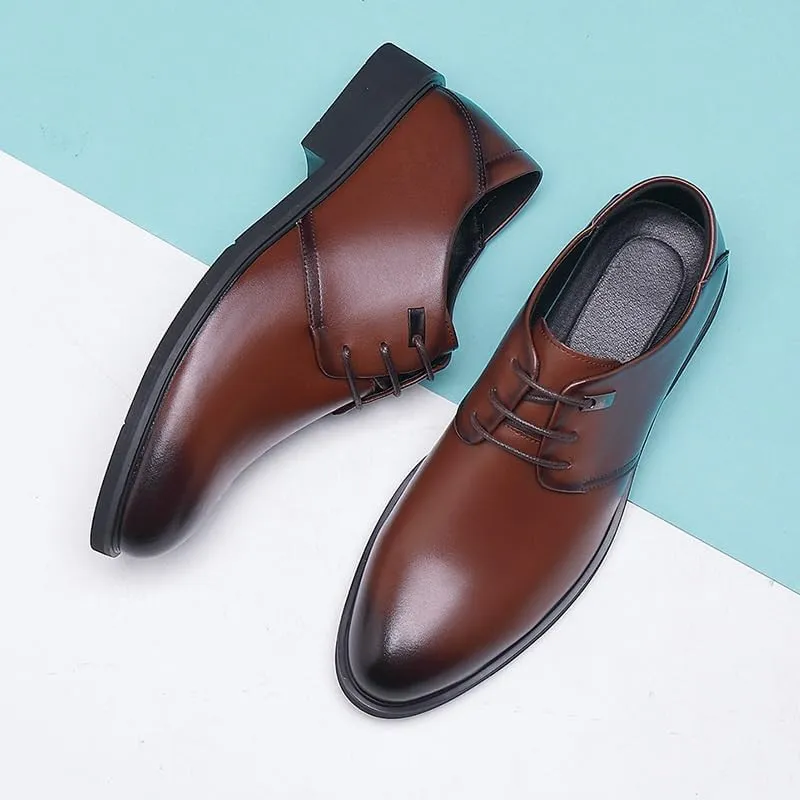 Men's Vintage Spike Dress Loafers Slip On Fashion Shoes Men's Classic Lace-up Formal Oxfords