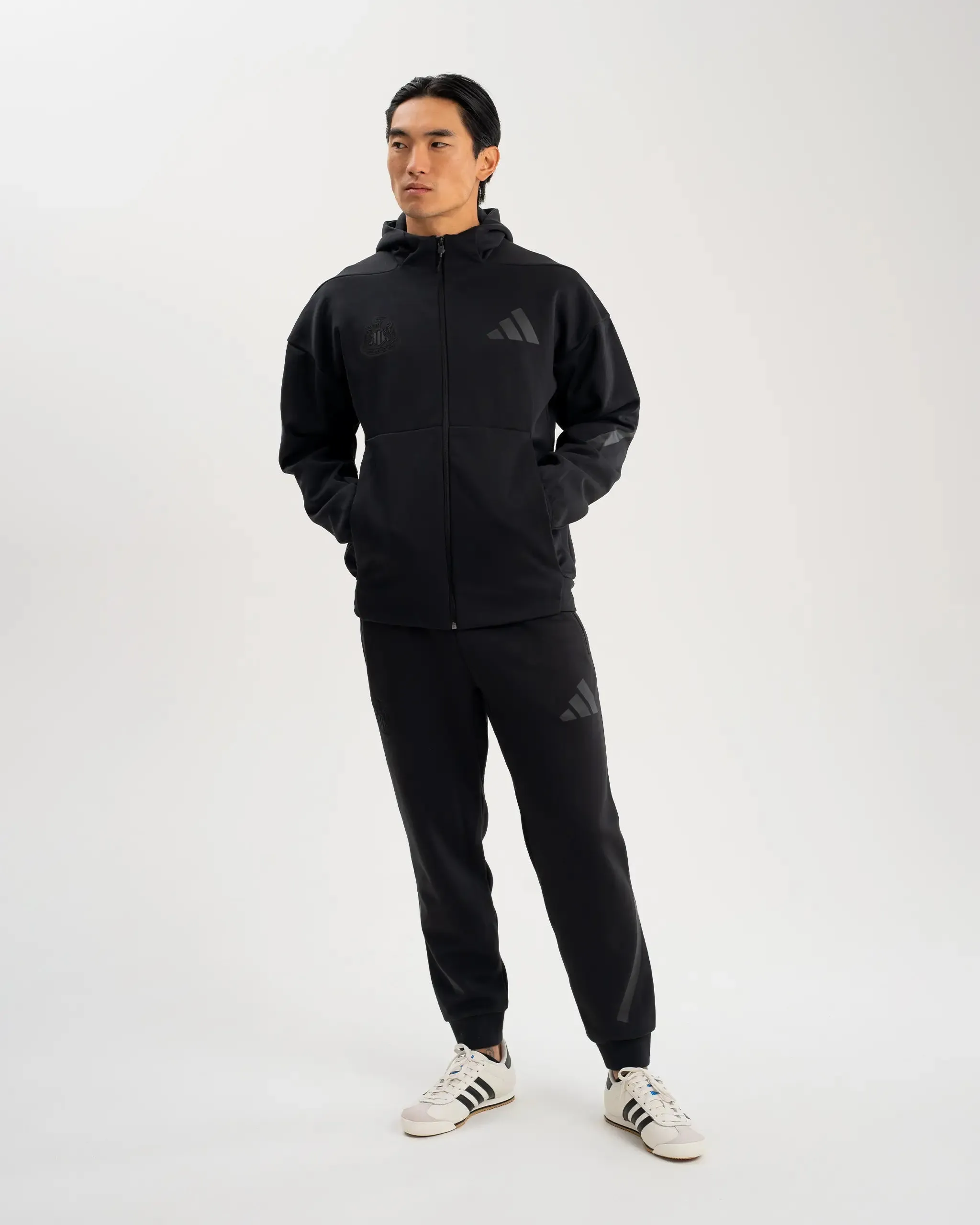 Black adidas Mens Z.N.E. Full Zip Hoodie, Newcastle United