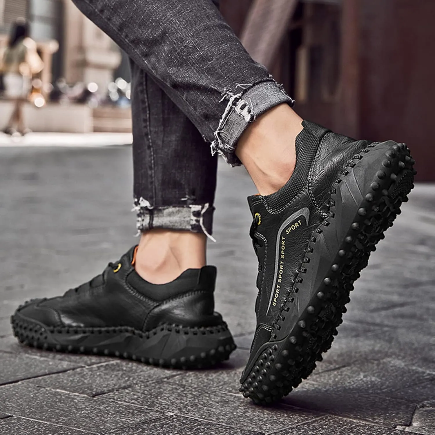 Non Slip Work Sport Shoes for Men Lightweight Sport Gym Jogging Walking Sneaker Men's Breathable Barefoot Shoes