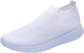 Orthopedic Casual Walking Shoes for Women Slip On Sneakers with Arch Support Comfortable Loafers Plantar Fasciitis Relief Foot Pain Diabetic