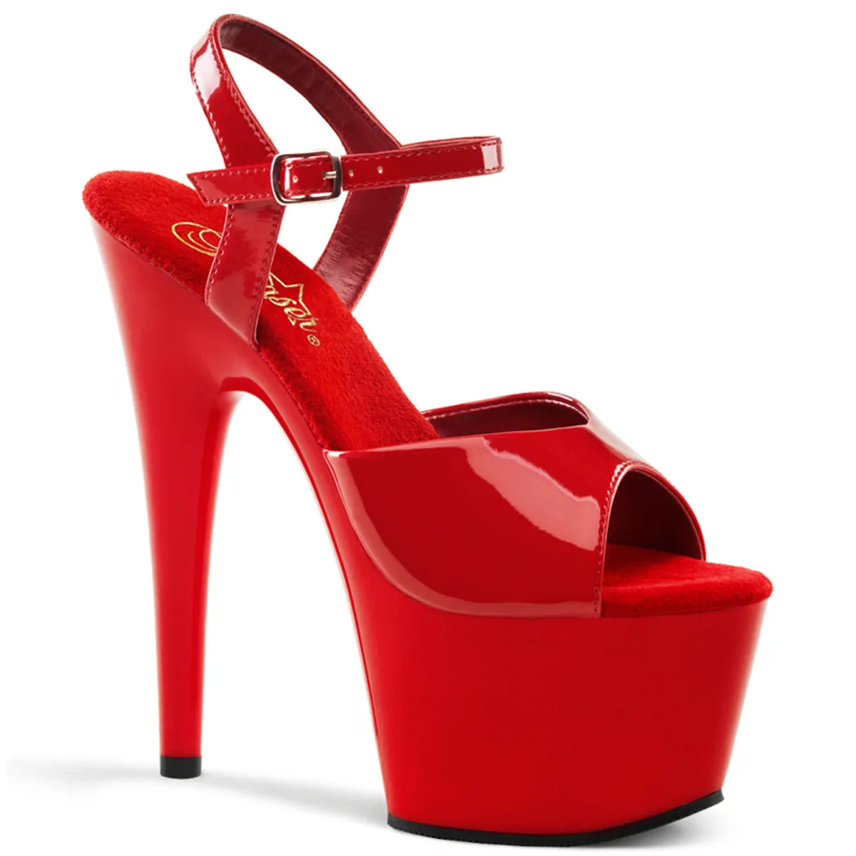 Pleaser Adore-709 Platform Ankle Strap Sandal In 10 Colors