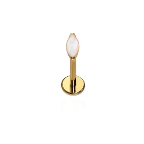 "Aurora" Opal Marquise Flat Back Stud