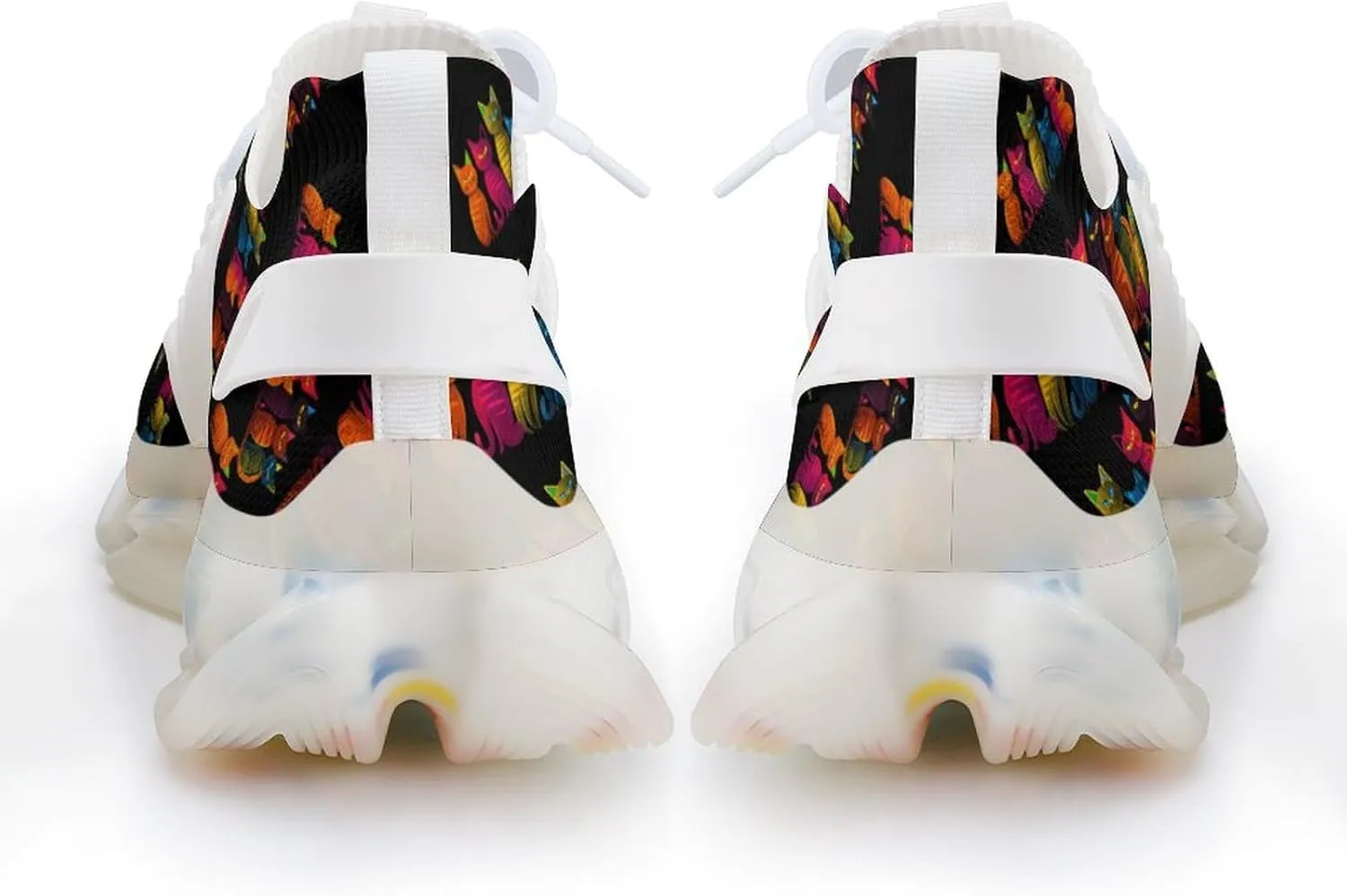 Rainbow Flag Proud Month LGBT Rainbow Cat Mens Sneakers Running Shoes Lightweight Athletic Shoes for Jogging Walking Gym
