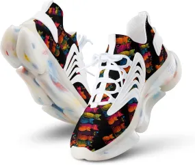 Rainbow Flag Proud Month LGBT Rainbow Cat Mens Sneakers Running Shoes Lightweight Athletic Shoes for Jogging Walking Gym