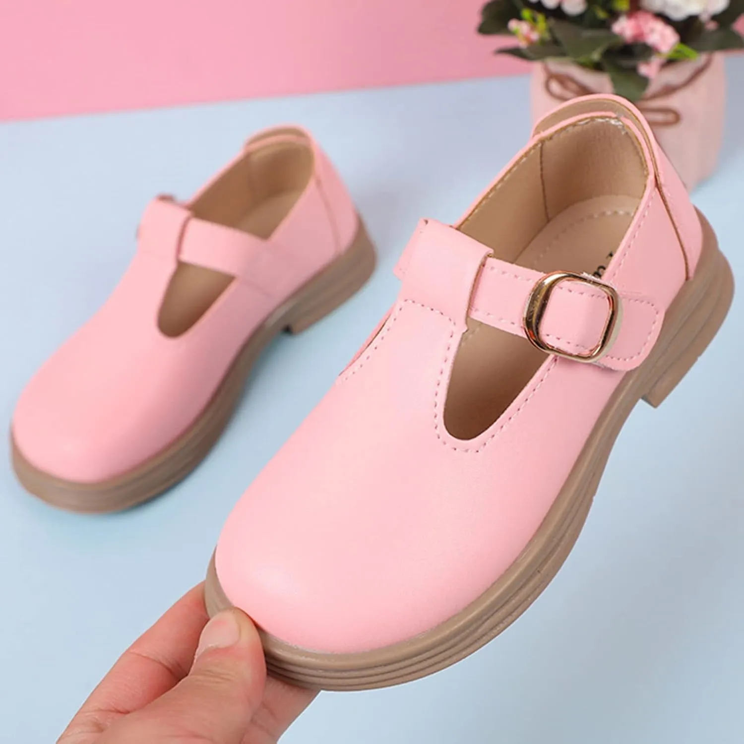 Toddler Girl Mary Jane Dress Shoes School Oxford Flats for Girl Party Shoes Wedding Uniform Mary Janes Toddler