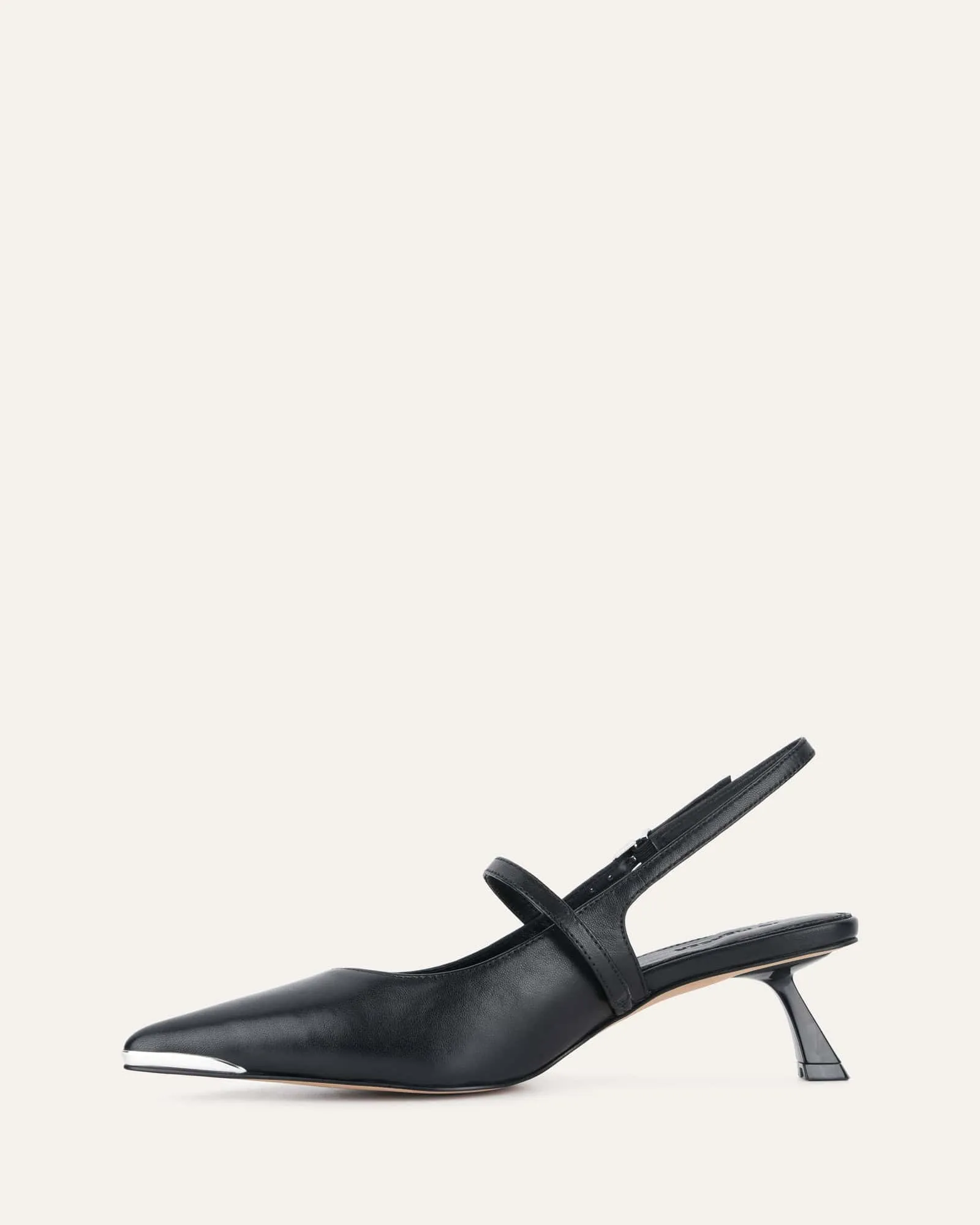 UPTON LOW HEELS BLACK LEATHER