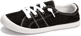 Vanessa Women's Slip On Canvas Shoes Low Top Fashion Sneakers Casual Flats Walking Shoes Comfy Loafers