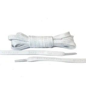White 3M Reflective Katakana Laces