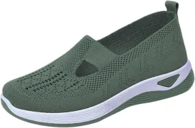 Women Walking Shoes Sock Sneakers Slip-On Breath Womens Running Shoes Winter Brown Casual Shoes White Platform Sneakers Tennis Shoe White Loafers