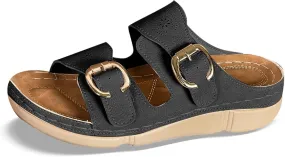 Women's Comfortable Wedge Sandals Slip On Dressy Summer Beach Walking Shoes with Arch Support Lightweight