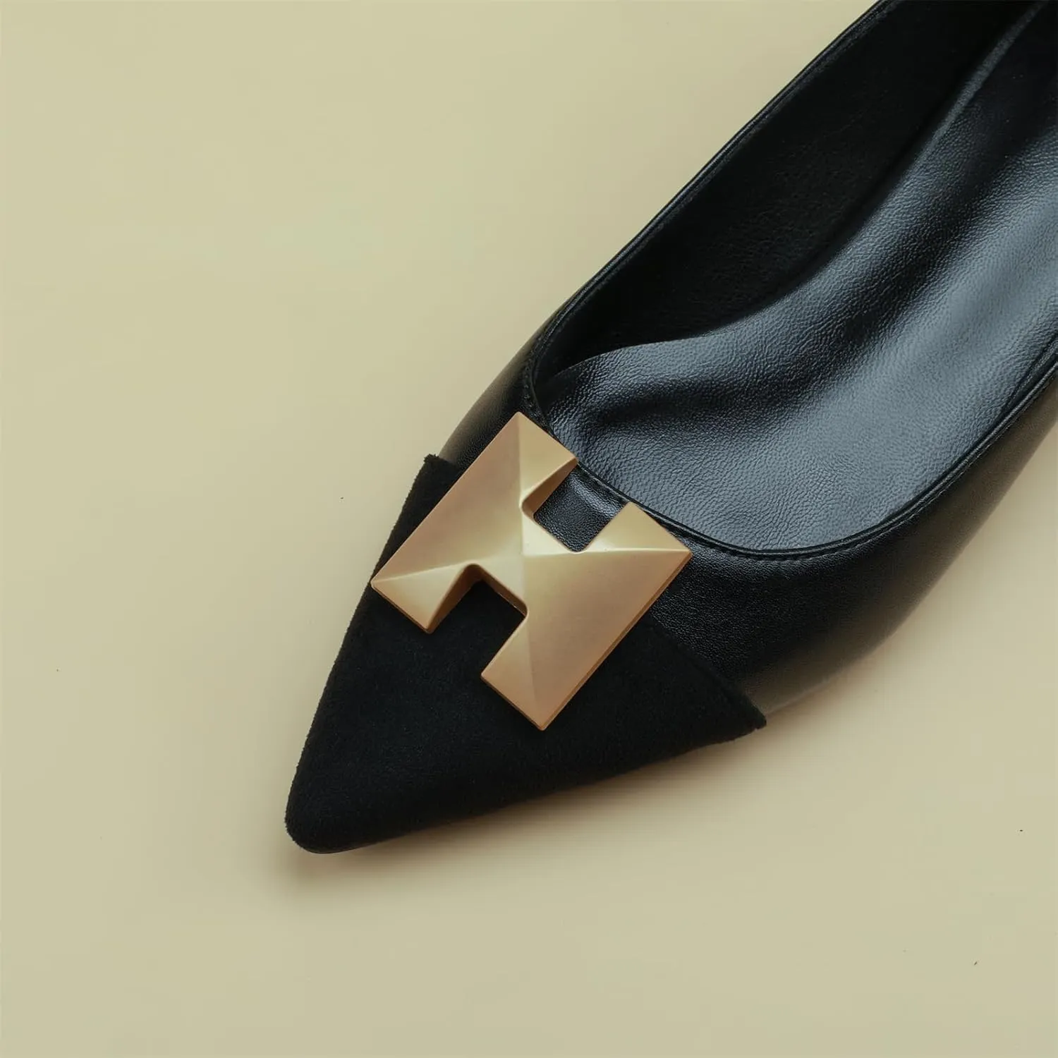Women's Retro Cap Pointed Closed Toe Pump Slip-On Chunky Low Two Toned Block Heel Metallic Classic Work Office Church Casual Comfort Dress Shoes Business Party Daily Wear Flats