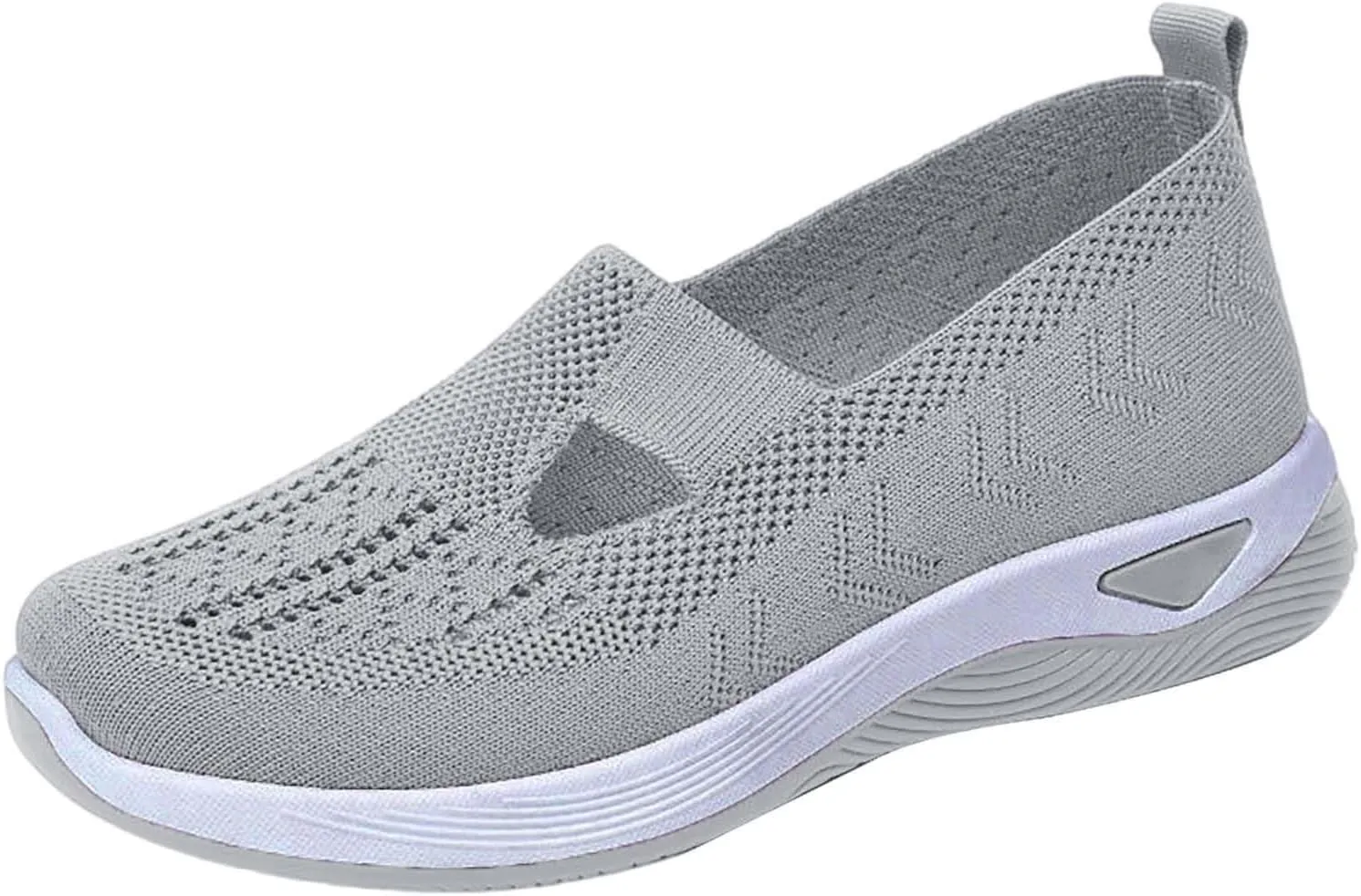Women's Woven Orthopedic Breathable Soft Shoes Womens Running Shoes Comfort Ladies Shoes Casual White Sneakers Brown Tennis Shoe Cross Trainer Shoe