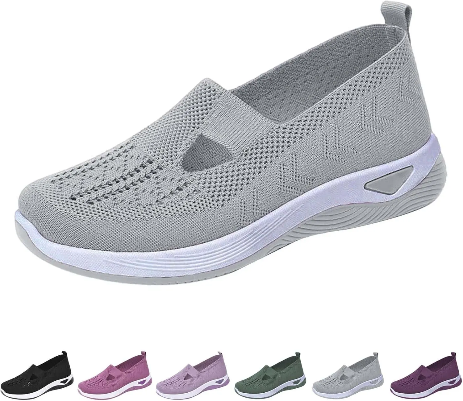 Women's Woven Orthopedic Breathable Soft Shoes Womens Running Shoes Comfort Ladies Shoes Casual White Sneakers Brown Tennis Shoe Cross Trainer Shoe